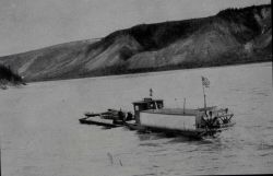 River boat MIDNIGHT SUN used to transport supplies on the Yukon River Image