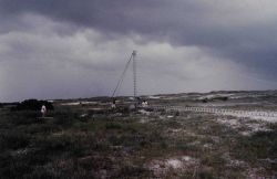 Erecting ARGO navigation tower Image