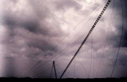 Erecting ARGO navigation tower Image