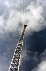 Erecting ARGO navigation tower Image