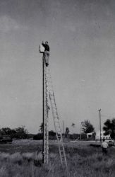 Microwave navigation system - shore installation on tower Image