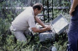 Chief Electronics Technician Slim Tittle hooking up batteries Image