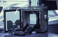 Bubbler tide gauge installation. Image