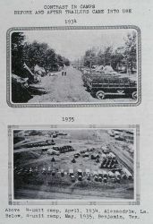 Comparison between tent camps and trailer camps Image
