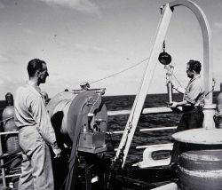 Angelo Ferrara operating winch for velocimeter Image