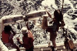 Large surface tow nets on OCEANOGRAPHER during DOMES project Image