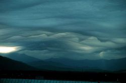 Wave clouds over Mt Image