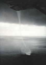 Waterspout seen from an aircraft in the Florida Keys. Image