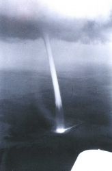 Waterspout seen from an aircraft in the Florida Keys. Image