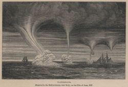 Waterspouts observed in the Mediterranean, near Sicily, on the 27th of June, 1827 Image