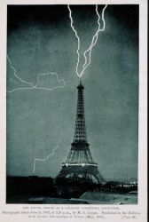 Lightning striking the Eiffel Tower, June 3, 1902, at 9:20 P.M Image