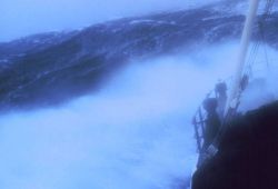 A NOAA Ship in a storm off North Carolina Image
