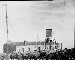 Weather station on Pikes Peak This station was manned sporadically during the late Nineteenth Century Image
