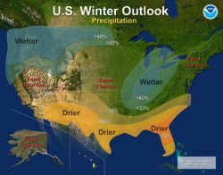 Winter weather precipitation outlook for the 2010-2011 winter Image