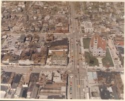 Xenia city center tornado damage from Super Tornado Outbreak of April 3, 1974. Image