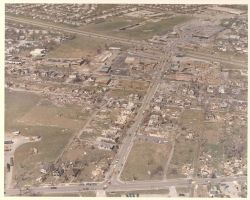 West Xenia tornado damage from Super Tornado Outbreak of April 3, 1974. Image