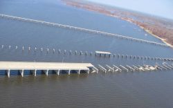 Damage to bridges between Biloxi and Ocean Springs, MS Photo