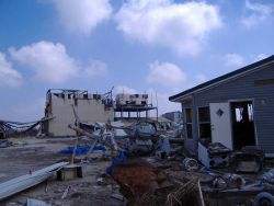Devastation of fisheries infrastructure in Plaquemines Parish following Katrina. Image
