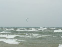 Wind surfing on Lake Michigan Image