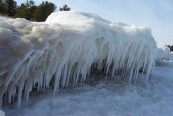 Glen Haven Beach ice caves Image