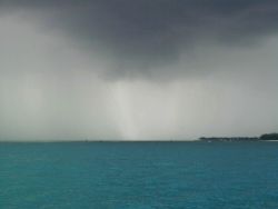 Waterspout seen near the shore when in the Key West ship channel Image