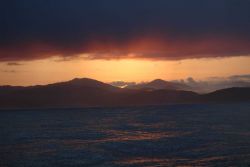 Sunset over the Straits of Juan de Fuca. Image