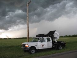 W-band radar scanning a storm Image