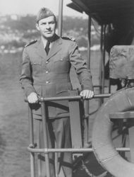 Lieutenant Marvin Paulson, United States Coast and Geodetic Survey, on the USC&GSS SURVEYOR. Image