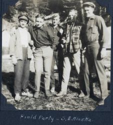 L-R -- Ratti, Scaife, Johnson, ??, and Kirsch in southeast Alaska. Image