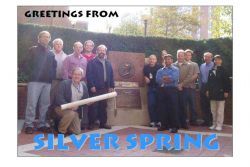 Cartographers of the Office of Coast Survey's Marine Chart Division, Products Branch gather in Hassler Park to pay tribute to Ferdinand Hassler, first Image