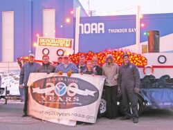 Greetings from Michigan! Site supervisor and some of the staff of NOAA's Thunder Bay NMS Image