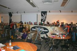 Greetings from Seattle, Wash! NOAA's Alaska Fisheries Science Center employees celebrated their collective survival of another field season at their b Image