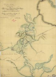 Draft diagram of Approaches to New Orleans, by the Bay of Atchafalaya and New Orleans and Opelousas Railroad, T-30. Image