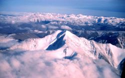 View from the airplane of Alaska coastal ranges Image