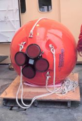 Deploying an upward looking RDI acoustic doppler current profiler on a mooring along the Ross Ice Shelf in the Ross Sea Image