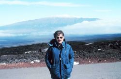 Brrrrr! John Bortniak in a down parka in Hawaii. Image