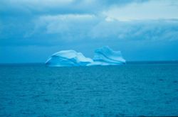 Contoured iceberg (out of focus) Image