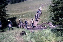 Crew entering the Buffalo fire camp Image