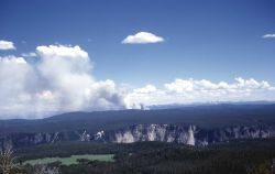 Forest fire on Mirror Plateau Image