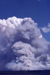 Close up of smoke plume with Fishing Cone in foreground Image