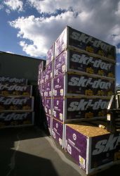 Ski-doo boxes in West Yellowstone Image