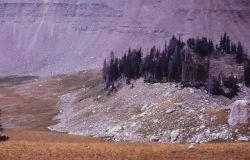 Terminal moraine in cirque north of Bannock Peak - Geology - Glacial Image