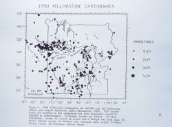 1990 earthquake map of Yellowstone Image