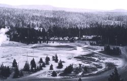 Yellowstone Park Camping Company at Old Faithful Image