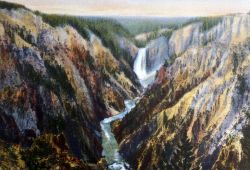 Postcard of the Lower Falls as seen from Artist Point Image