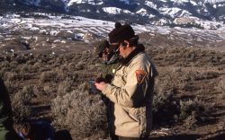 Montana Fish, Wildlife & Game warden with National Park Service ranger Paul Miller Image