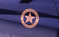 Stock Inspector & Detective emblem on car Image