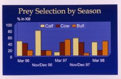 Wolf seasonal prey selection map Image