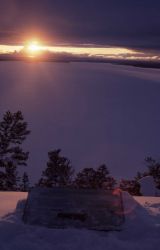 Lake Butte Overlook in the winter Image
