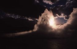 Great Fountain Geyser at sunset - Midway & Lower Geyser Basin Photo